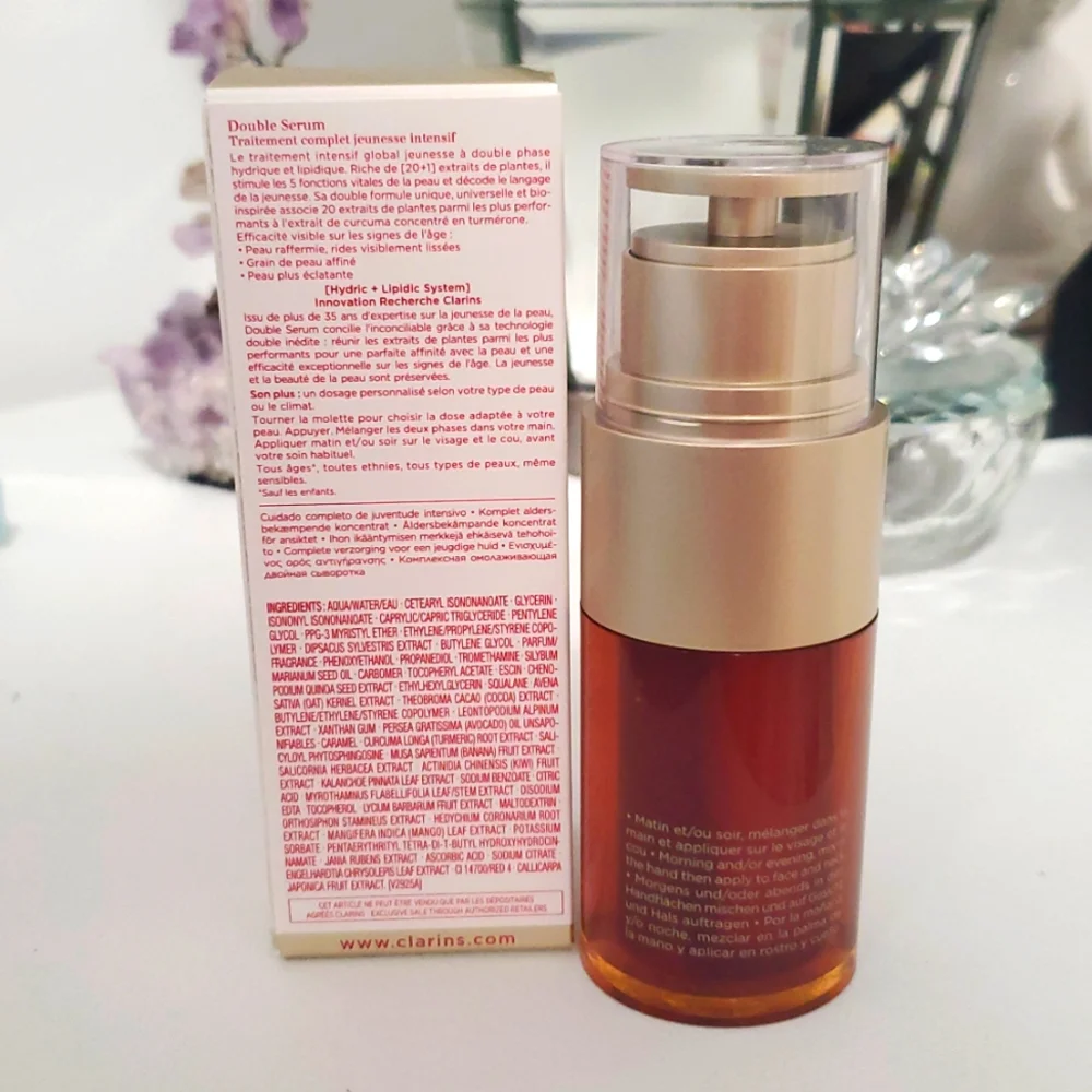 NIB CLARINS Double Serum Complete Age Control Concentrate 1 oz